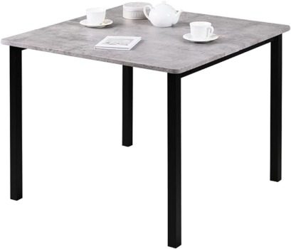 MIRAI-SHOW ダイニングテーブル 幅80cm 正方形 2人用 角型 単品 北欧 二人用 2人掛け 80センチ リビングテーブル おしゃれ シンプル 食卓テーブル キッチンテーブル ストーン調 大理石風 小さめ (ストーングレー（RA-DN-F8072-ST）)